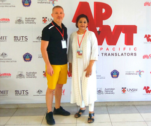 With fellow author Gabor Holsch at the APWT conference, Bali