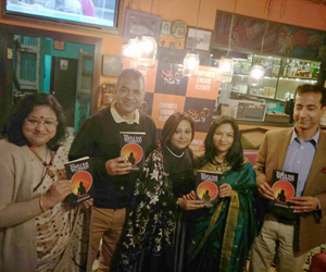 Author with her friends at the launch