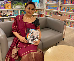 The author with three of her recent books, Going Solo - Raising Happy Kids, ( a hand guide on single-parenting)  In Pursuit of Mi Amor (a mature romance), and The Temple Bar Woman ( a socio-political thriller). All three books have been published by Pune based, Vishwakarma Publications