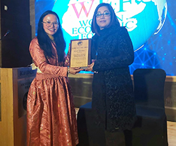 Receiving The Iconic Women Creating a Better World For All Award (2022) by WEF