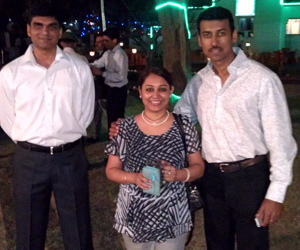 At a dinner event with Rajyavardhan Rathore