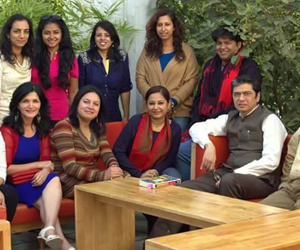 With members of a Delhi book club