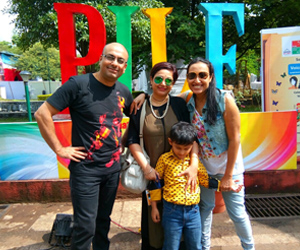 At the Pune Lit Fest with fellow writers
