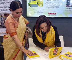 Book signing event at the Atlantic stall at the NDWBF2024 right after the launch.